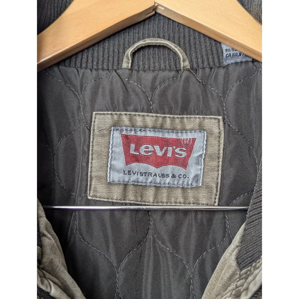 Levis Field Jacket Mens XL Brown Gorpcore Rugged Canvas Quilted Utility Coat